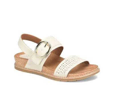Eurosoft Garland Wedge Sandal In White