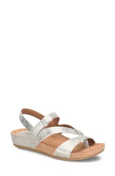 Eurosoft Gianetta Ankle Strap Sandal In Silver Gold