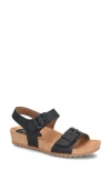 Eurosoft Glinda Cork Wedge Sandal In Black