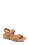 Eurosoft Glinda Cork Wedge Sandal In Cognac