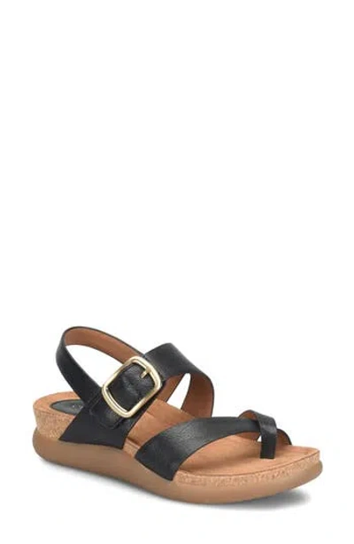 Eurosoft Hampton Toe Loop Slingback Sandal In Black