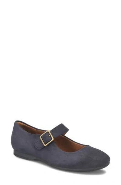 Eurosoft Kendal Mary Jane Flat In Navy Suede