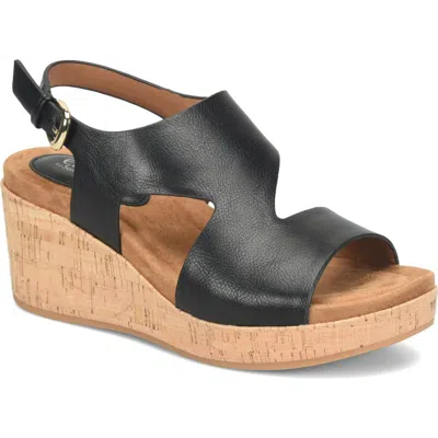Eurosoft Kryss Wedge Sandal In Black