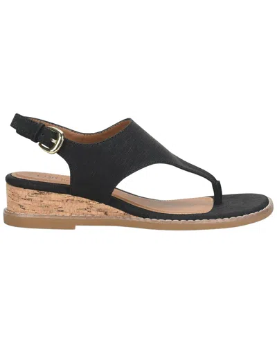 Eurosoft Macrae Slingback Wedge Sandal In Black