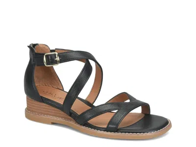 Eurosoft Mysti Wedge Sandal In Black