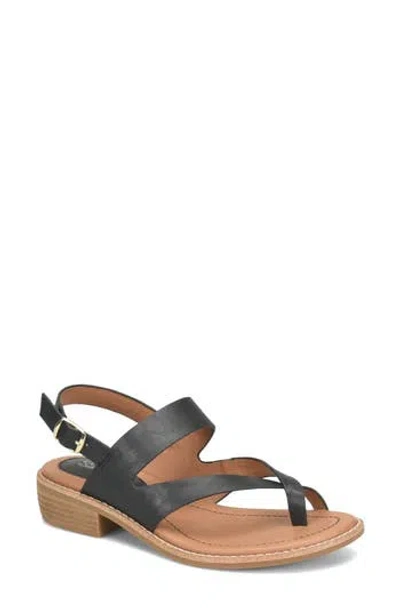 Eurosoft Nessie Toe Loop Slingback Sandal In Black