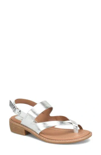 Eurosoft Nessie Toe Loop Slingback Sandal In Silver