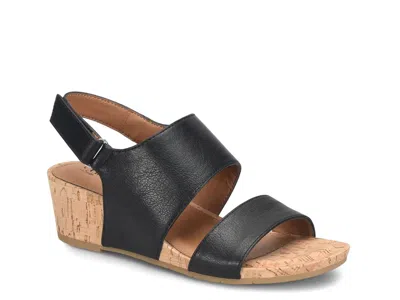 Eurosoft Reba Wedge Sandal In Black