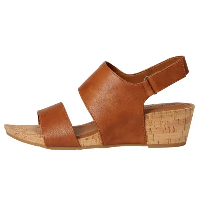 Eurosoft Reba Wedge Sandal Brown Es0062100 Women's