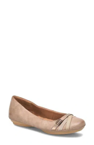 Eurosoft Shainna Ballet Flat In Almond/copper