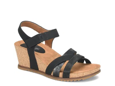 Eurosoft Talia Wedge Sandal In Black
