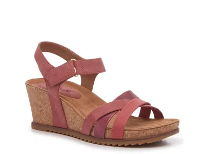 Eurosoft Talia Wedge Sandal In Red