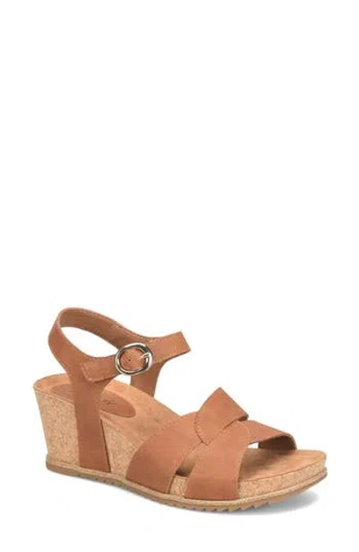 Eurosoft Tressa Ankle Strap Wedge Sandal In Brown