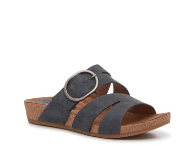 Eurosoft Wide Width Gia Wedge Sandal In Blue