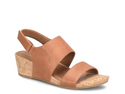 Eurosoft Wide Width Reba Wedge Sandal In Brown