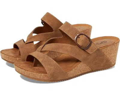Eurosoft Women's  Empire Es0036405 Sandals Brown Leather Wedge Heel Zap1322