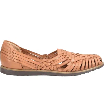 Eurosoft Ranie Huarache Flat In Brown