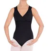 Eurotard Micro Woven Lattice Back Bodysuit In Black In Black