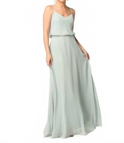 Eva Albi Chiffon Gown Dress In Sage