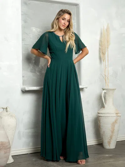 Eva Fashion 3468 Long Beaded Mother Of The Bride Formal Dress In Green