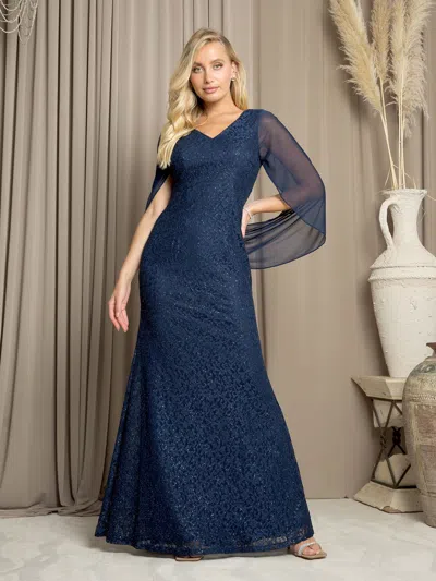 Eva Fashion 3471 Formal Long Mother Of The Bride Dress In Blue