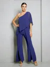 Eva Fashion 3499 Long Formal Slit Jumpsuit In Blue