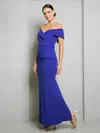 Eva Fashion 3500 Long Formal Fitted Evening Dress In Blue