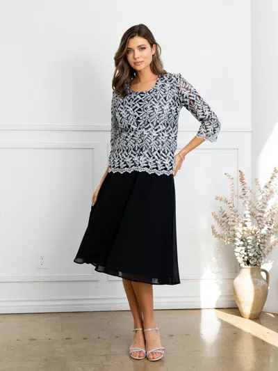 Eva Fashion 3530 Short Mother Of The Bride Jacket Cocktail Dress In Black