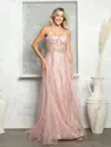 Eva Fashion 5252 Long Glitter Formal Prom Dress In Pink