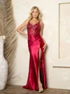 Eva Fashion 5256 Long Fitted Beaded Formal Prom Dress In Burgundy