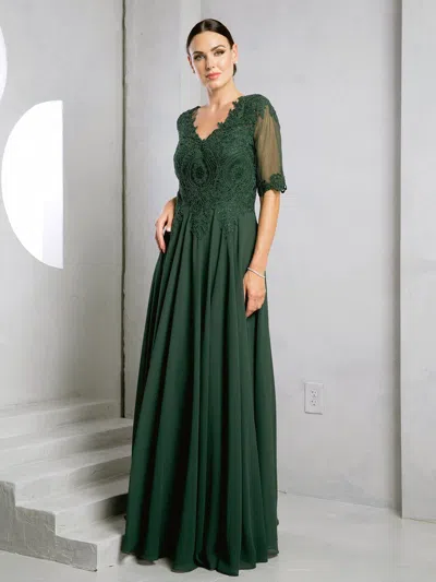 Eva Fashion 5271 Long Formal Mother Of The Bride Dress In Green