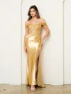 Eva Fashion 5287 Long Formal Beaded Corset Prom Dress In Gold