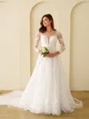 Eva Fashion 5293 A Line Long Bridal Gown Lace Wedding Dress In Red