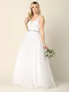 Eva Fashion Bridal Long Gown Sleeveless Wedding Dress In White