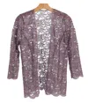 Eva Fashion Formal Lace Scallop Edge Jacket In Purple