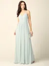 Eva Fashion Long Formal Bridesmaids Chiffon Dress In Green