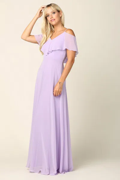 Eva Fashion Long Formal Bridesmaids Off Shoulder Prom Dress In Purple
