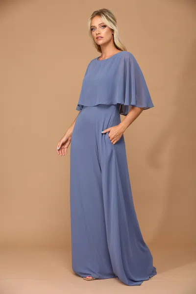 Eva Fashion Long Formal Mother Of The Bride Dress In Blue