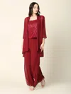 Eva Fashion Mother Of The Bride Formal Jacket Pant Suit In Animal Print