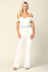 Eva Fashion Wedding Off Shoulder Bridal Jumpsuit In White