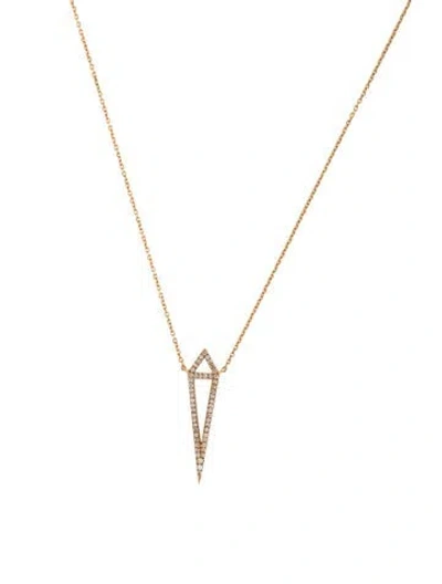 Pre-owned Eva Fehren 18k Diamond Dagger Pendant Necklace, 17" In Multicolor