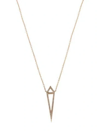 Pre-owned Eva Fehren 18k Diamond Dagger Pendant Necklace, 20" In Multi