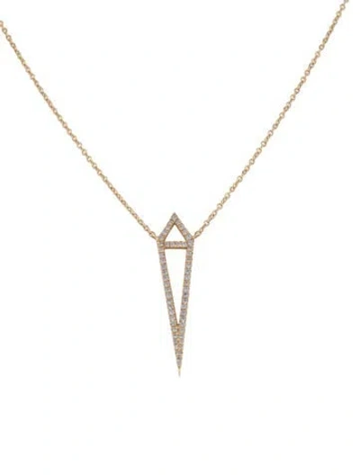 Pre-owned Eva Fehren 18k Diamond Dagger Pendant Necklace, 20.25" In Multi