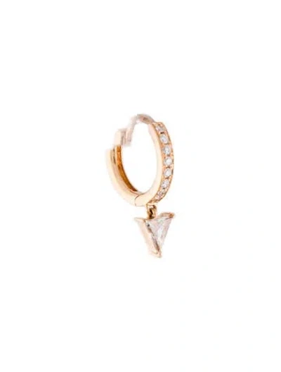 Pre-owned Eva Fehren 18k Diamond Drop Single Earring In Multicolor