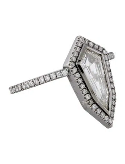 Pre-owned Eva Fehren 18k Diamond Engagement Ring In Multi