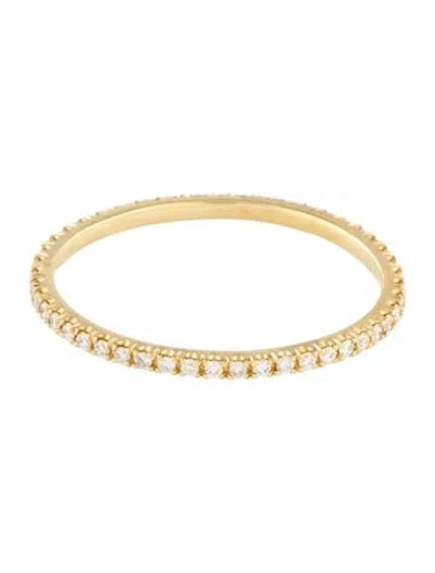 Pre-owned Eva Fehren 18k Diamond Eternity Band Ring In Multi