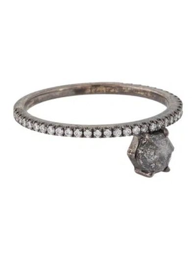 Pre-owned Eva Fehren 18k Diamond Hero Ring In Multi