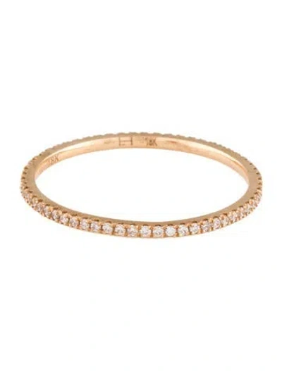 Pre-owned Eva Fehren 18k Diamond Line Eternity Band Ring In Multi
