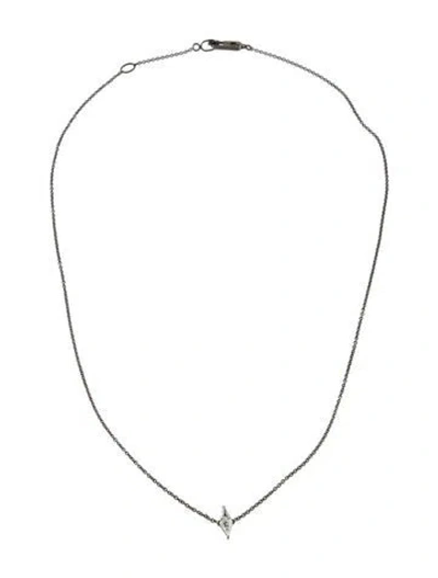 Pre-owned Eva Fehren 18k Diamond Offset Necklace W/ Tags, 17" In Multi
