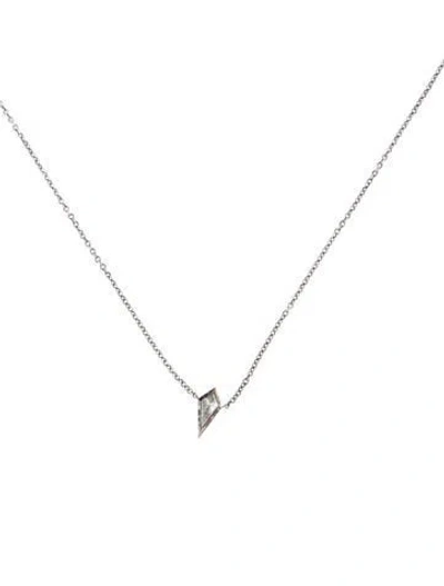 Pre-owned Eva Fehren 18k Diamond Pendant Necklace, 15" In Multi